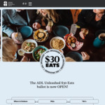 Win 1 of 25,000 $30 Eats Vouchers from Adelaide Economic Development Agency [SA Only]