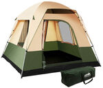 [eBay Plus] Weisshorn Family Camping Tent 4 Person Hiking Beach Tents Canvas Ripstop Green $54 Delivered @ ozplaza.living eBay