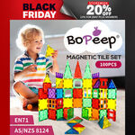 [eBay Plus] BoPeep Kids Magnetic Tiles 100 Pieces $19 Delivered @ Sello eBay