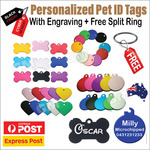 Pet ID Personalised Name Tags from $2.79 (Disc S, 1 Side Engraving, Gold) Delivered @ Obemine Store eBay