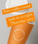 [VIC] Free Coffee Thursday (15/12) from 9am-12:15pm @ Baguette Studios (North Melbourne)