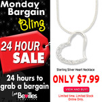 Sterling Silver and Cubic Zirconia Necklace for Just $7.99 + $5 Shipping