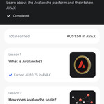 Complete a Short Course & Receive A$1.50 Worth of AVAX Cryptocurrency @ Revolut (App Required)