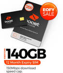Boost Mobile 12-Month 140GB Plan $170 Delivered (Was $200) + (Expired: $20 Cashrewards Cashback) @ Boost