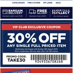 30% off Any Full Priced Item (Online/In-Store) @ Spotlight (Free Membership Required)