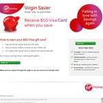 Virgin Saver New Customers; $50 Bonus Card for Depositing $500 a Month for 6 Months