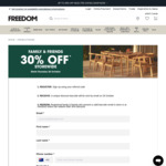 Freedom Furniture FAMILY AND FRIENDS 30% off!