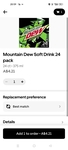 [Price Error] Mountain Dew 24 Pack $4.21 + Delivery & Service Fee @ Coles via Uber Eats