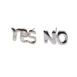 Funny YES NO Letters Earrings Revealing Personality Free Shipping $0.96