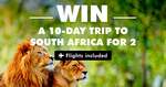 Win a 10 day trip to South Africa for two worth $8699 from TripADeal