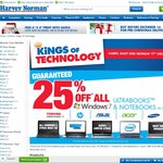 25% OFF All Window 7 Ultrabook and Notebooks at Harvey Norman