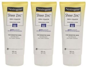 [Short Dated] 3x Neutrogena Sheer Zinc Dry-Touch Sunscreen Lotion SPF 50 88ml $19.99 Delivered @ Lower Price People eBay