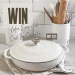 Win a Lodge 3.6 Quart Oyster White Enameled Cast Iron Casserole (Worth $135) from JAKUBs LAB