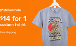 Custom Heather Gray T-Shirt, All Sizes - A$19 Delivered @ Sticker Mule