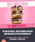 One Free New Flavour Donut for DK Rewards Members (Existing App Users) @ Donut King