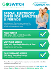 New GOSWITCH Electricity Offer -- NSW-- AGL Select 15% off, VIC- DODO 30% off, QLD--Click Energy