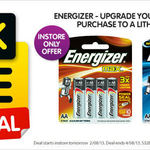 Upgrade Your Energizer Alkaline Batteries Purchase to Lithium for Free @ DSE (in-Store Only)