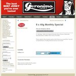8x 40g Packs of Geronimo Jerky for $25 Plus Post (Varies) Save $23