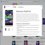 Motorola RAZR M Telstra Pre-Paid Handset for $199 Only