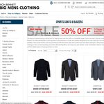 50% off Selected Lines of 2XL+ Mens Clothes. Exclusions Apply @ Ron Bennett Big Mens