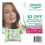 $1.49 Simple Kind to Skin Facial 25 Pack Wipes, Was $6.99 @ Priceline