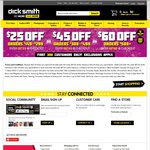 $25 off $149-$299, $45 off $300-$499, $60 off $500+ (First 300 Customers) @ Dick Smith