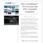 Win a 12 Month Subscription to LeadPages Worth $3800 from Videofruit