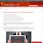 Vietnamvisa Offer Special Deals up to $15 Welcoming Vietnam Reunification Day