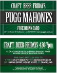 1 Free Beer, Spirit, House Wine or Sparkling on Fridays 4:30-7PM, Pugg Mahones, Melbourne (VIC)