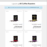 5 Premium Coffee Roasters 33 Varieties Nespresso Compatible Coffee/Choc Capsules From $0.45 Each w/ FREE Delivery @ Coffee.Pod.