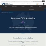 Pre-Order - OVH Dedicated Server in Sydney €89/Month (~AUD $130) Xeon E3-1245v5, 32GB DDR4, 2x 480GB SSD, 3TB Data