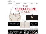Oroton Signature Sale - 50% off Signature Print Styles! - Starts 1/7/10