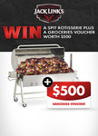 Win a Spit Rotisserie & $500 Coles/WISH Gift Card (Total Value $2009) from Jack Link's