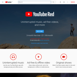 Youtube red clearance shows free online