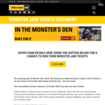 Win 1 of 4 Prizes of 4 Tickets to Monster Jam on The 20th of October at AAMI Park, Melbourne [No Travel]