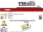 TDK Gold CD-R 700MB/80min 100 Disc Spindle $32.99 FREE Shipping @ 1 Deal a Day