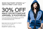 30% off Nike Sportswear. Collingwood Store VIC + Auburn Store NSW. 25-26th June