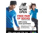New Balance Brisbane DFO Airport: Free Socks with Every Pair of Shoes Purchased