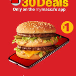 $1 Big Mac at McDonalds - Only Through MyMacca's App