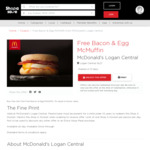 [QLD] BOGOF Bacon & Egg McMuffin $4.85 till 28 November via Shop-A-Docket @ McDonald's, Logan Central