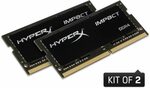 Kingston HyperX DDR4 3200MHz SODIMM RAM (2x16GB) $250.76 Delivered @ Amazon AU