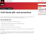 NAB Kiosk $50 Coles Myer Giftcard offer