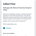 Collect 1 Free Kellogg's Be Natural Granola Original 400g @ Coles (flybuys)