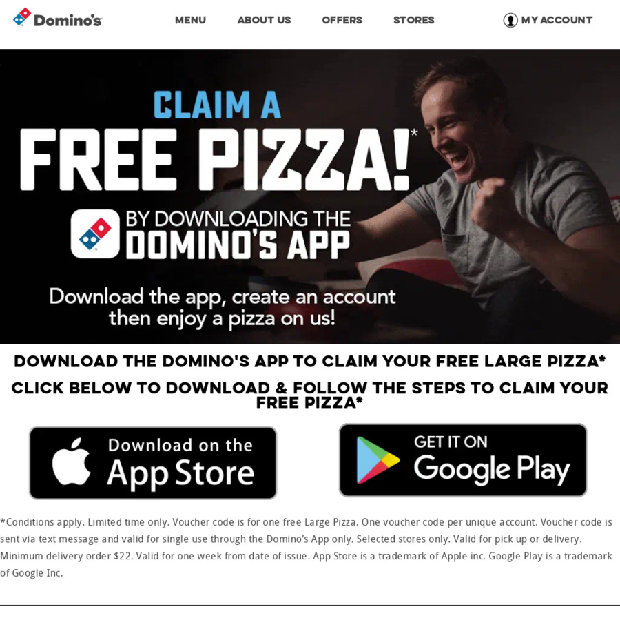 Download an app: Enjoy a free pizza!