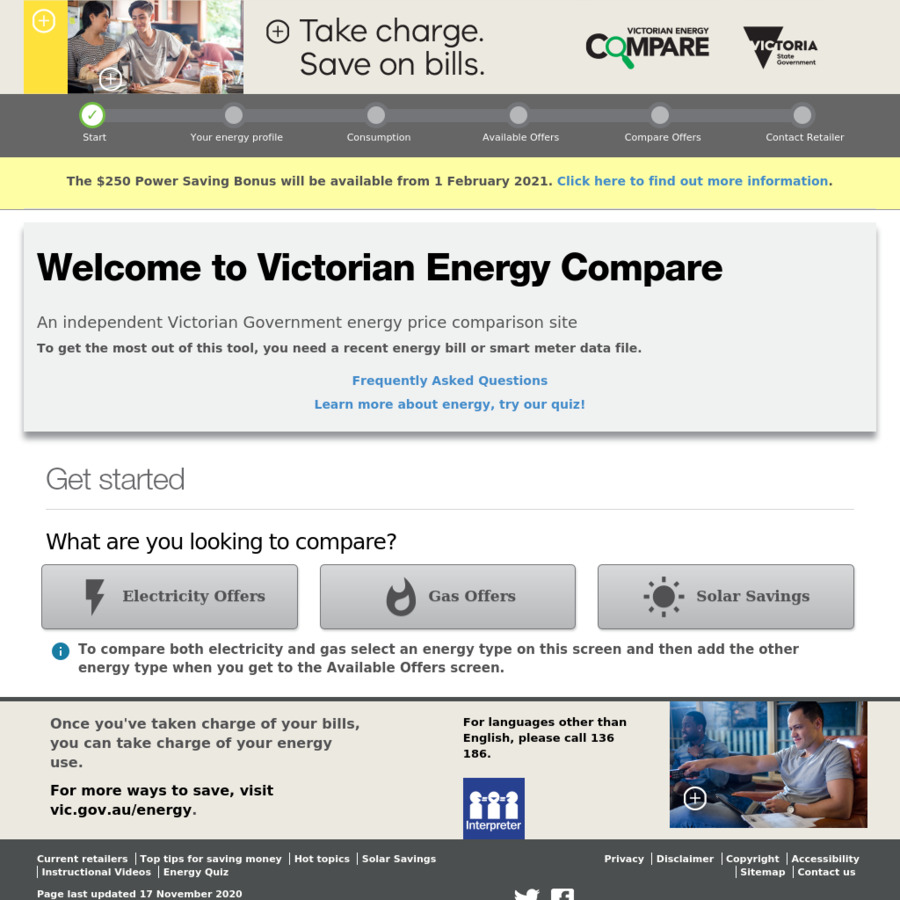 Victorian Energy Compare 250 Power Saving Bonus Eligibility 