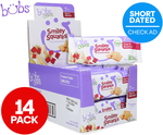 Bubs Organic Smiley Squares - Pear & Beetroot 14-Pack (Expires 11/02/2021) $2 + Delivery (Free with ClubCatch) @ Catch