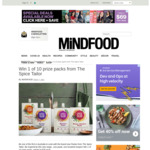 Win 1 of 10 The Spice Tailor Prize Packs Worth $25 from MiNDFOOD