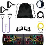 Home Workout Kit - Push Up Board - 3 Resistance Bands - Jump Rope $40.28 Delivered @ Worshopping via Amazon AU