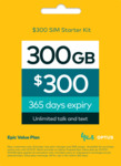 Optus Prepaid $300 Mobile SIM Starter Kit - 365 Days, 300GB, $225 Delivered @ Optus (Online Only)