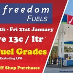 [QLD] $0.13/L off Fuel (up to 120L; Excluding LPG) + 5% off Shop Purchases @ Freedom Fuels (Family & Friends Club Required)